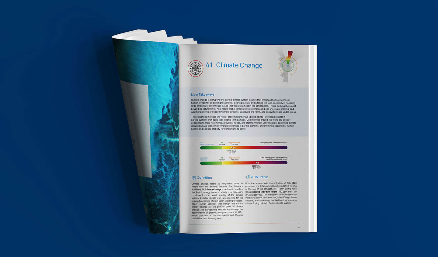 The Planetary Health Check 2025 - Design Inner pages Reportdesign, Designkonzept, Typografie