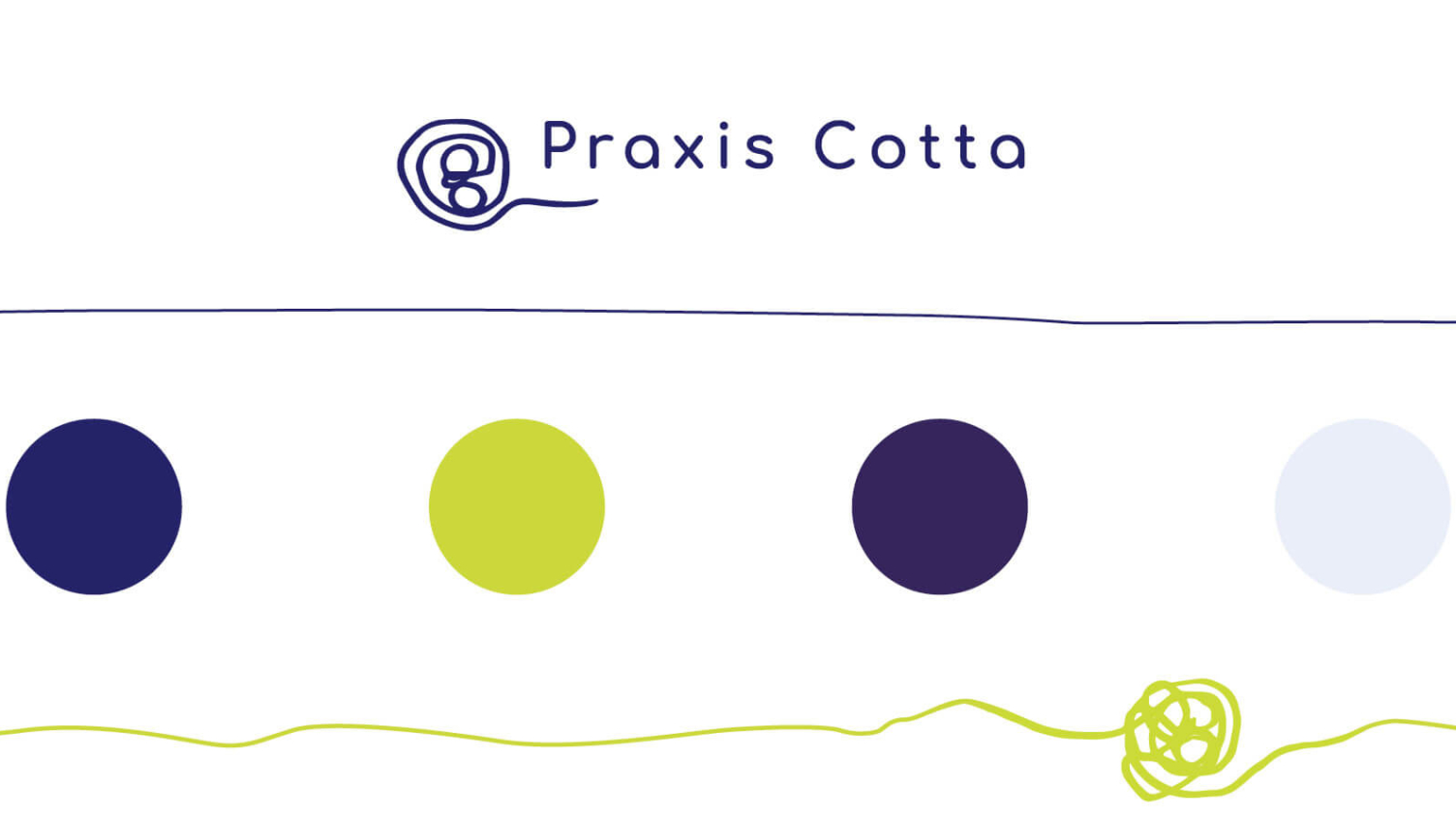 Corporate Design Elemente der Praxis Cotta mit Logo und Farbpalette