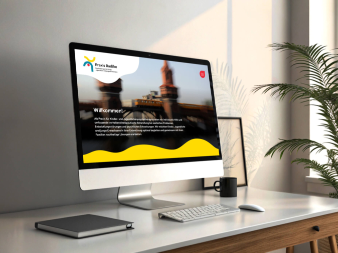 Website und Corporate Design der Praxis Radtke für Kinder- und Jugendlichenpsychotherapie – modernes Praxisbranding mit klarer visueller Gestaltung